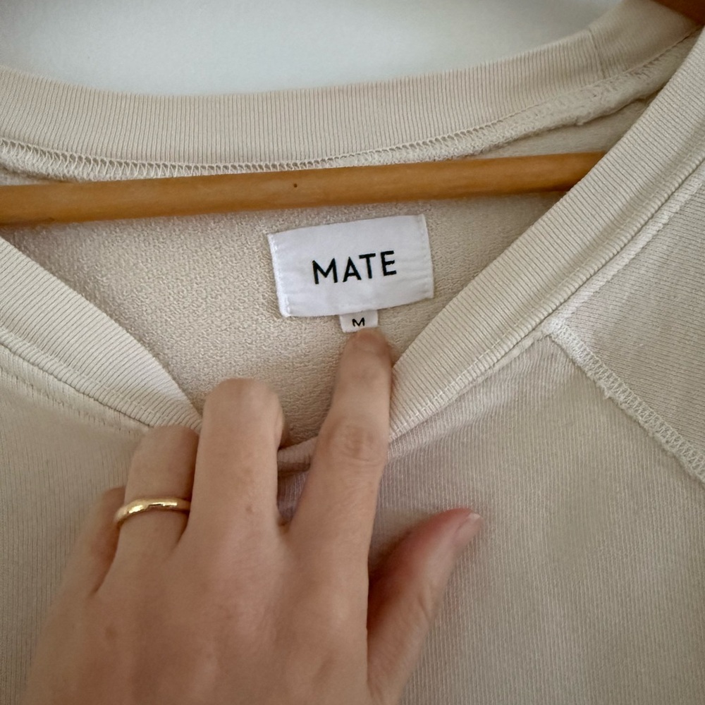 Mate Cream Sweatshirt Size Medium